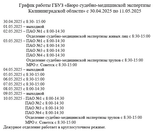Графи работы в праздничные дни